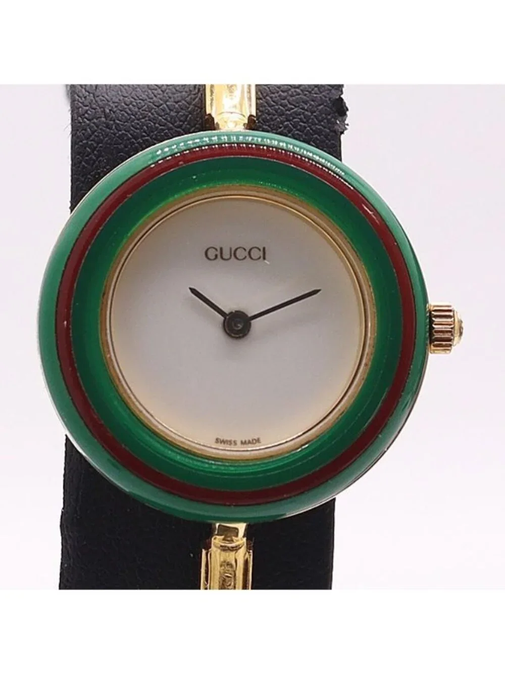 Gucci with Box Change Bezel 11 12.2 Quartz Bangle Watch White Dial